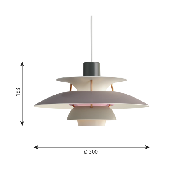 PH 5 Mini Hues of grey | Poul Henningsen | Louis Poulsen
