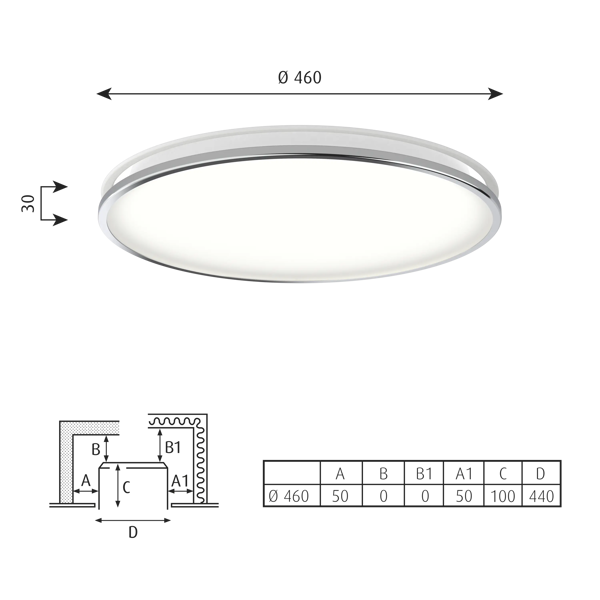 AJ Munkegaard Ceiling Lamp dimensions