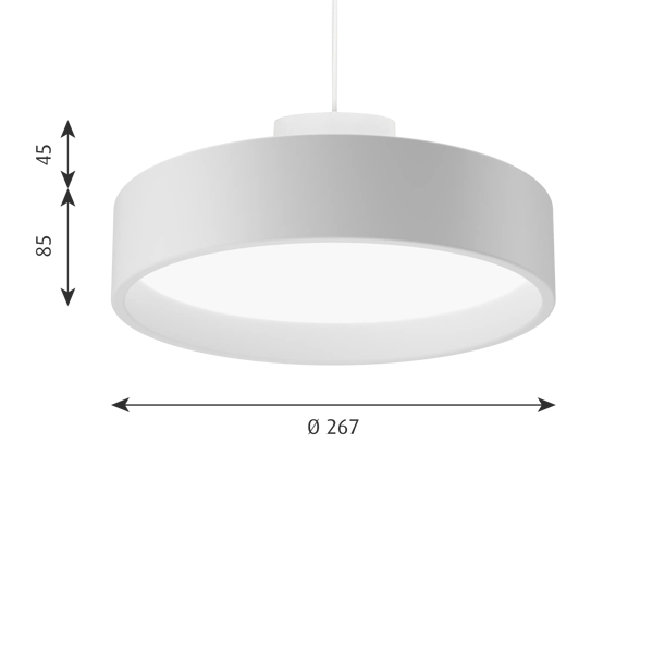 LP Circle Suspended dimensions