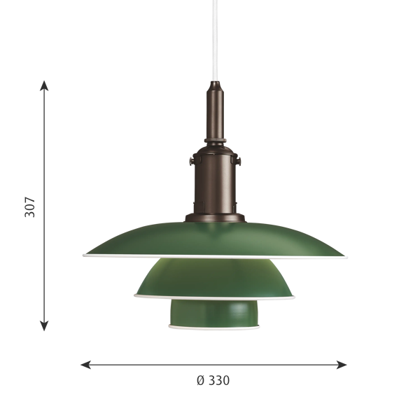 PH 3½-3吊灯 dimensions