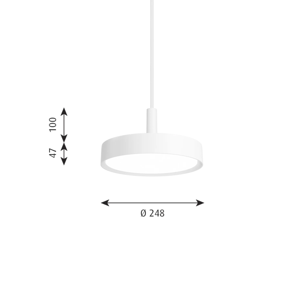 LP Slim Round Suspended dimensions