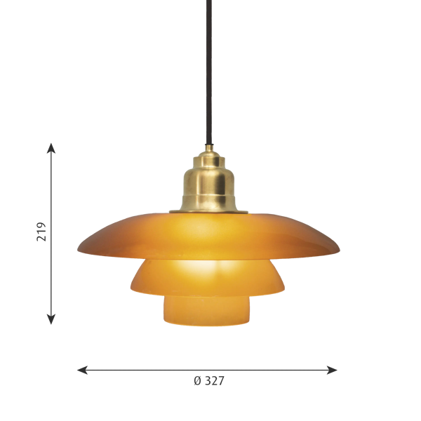 PH 3½-3 Amber Coloured Pendant | Louis Poulsen