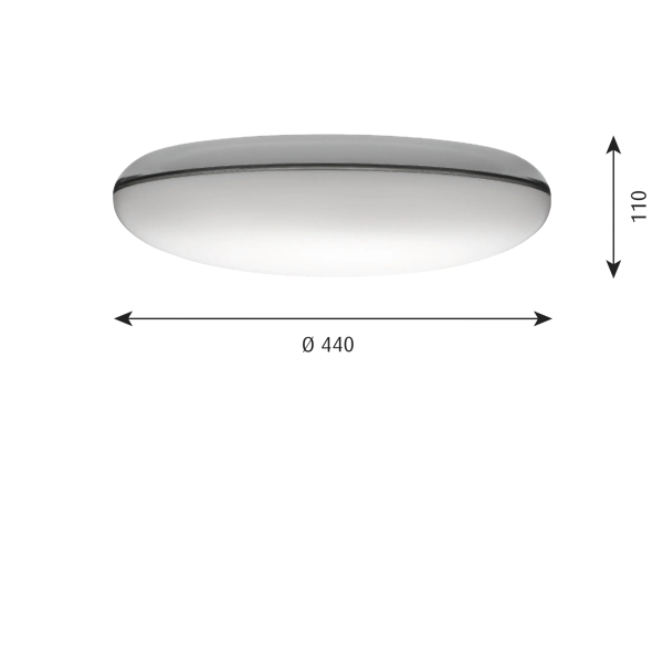 Silverback Ceiling/Wall Lamp dimensions