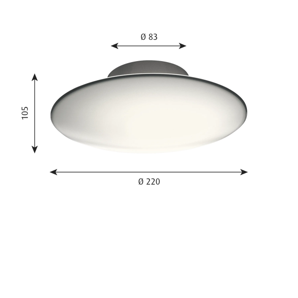 AJ Eklipta Ceiling Lamp dimensions