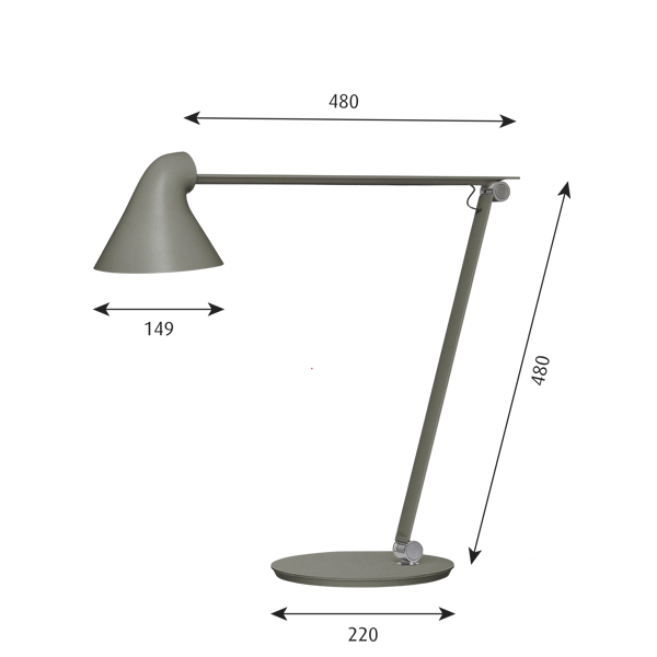 NJP Table Lamp dimensions
