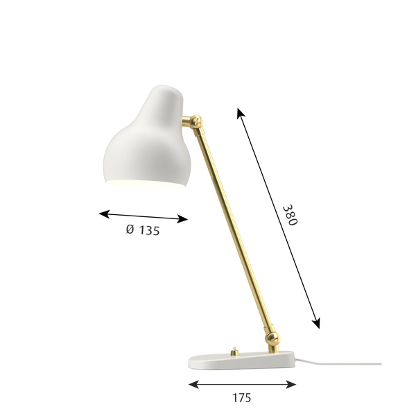 VL 38 Table Lamp dimensions
