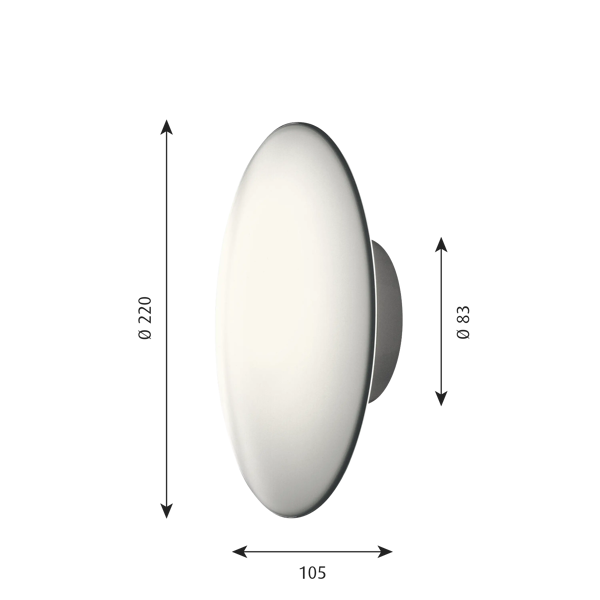 AJ Eklipta Wall Lamp dimensions
