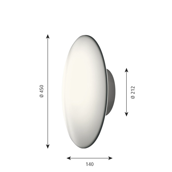 AJ Eklipta Outdoor Wall Lamp dimensions