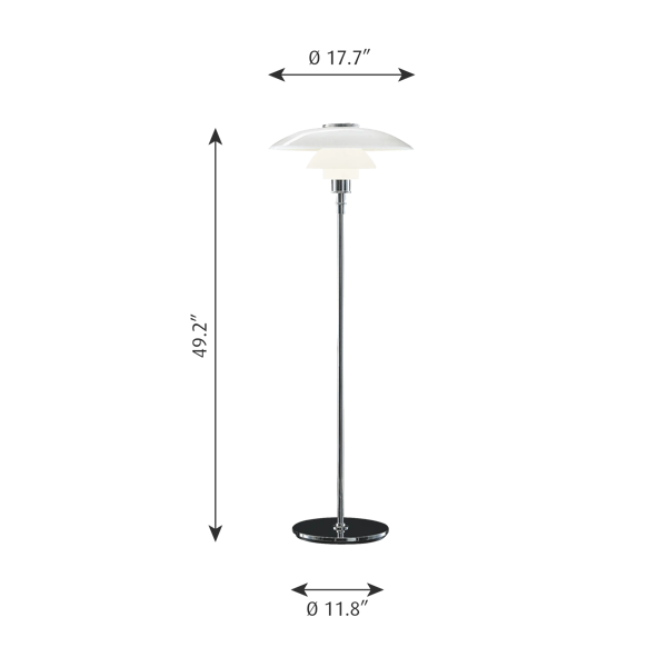 PH 4½-3½ Floor Lamp dimensions
