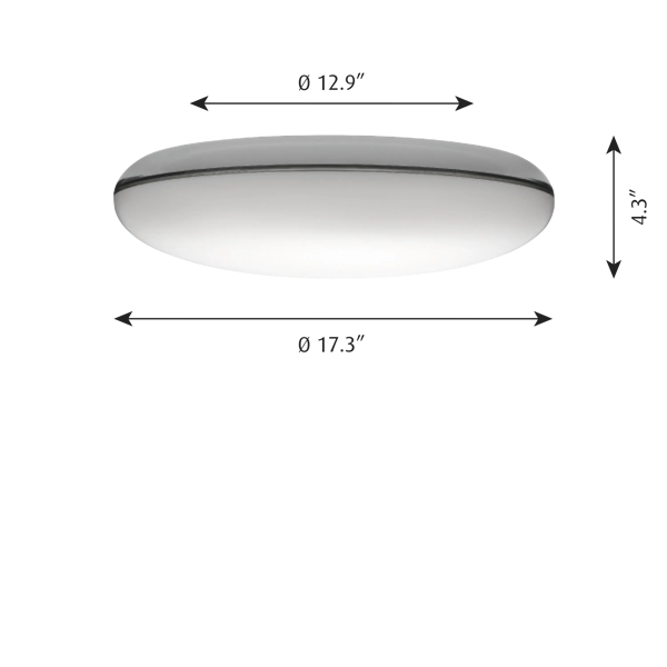 Silverback Ceiling/Wall Lamp dimensions