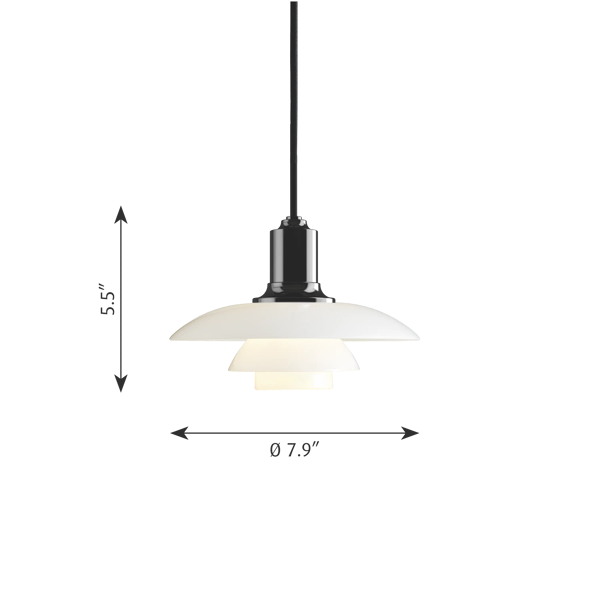 PH 2/1 Pendant dimensions