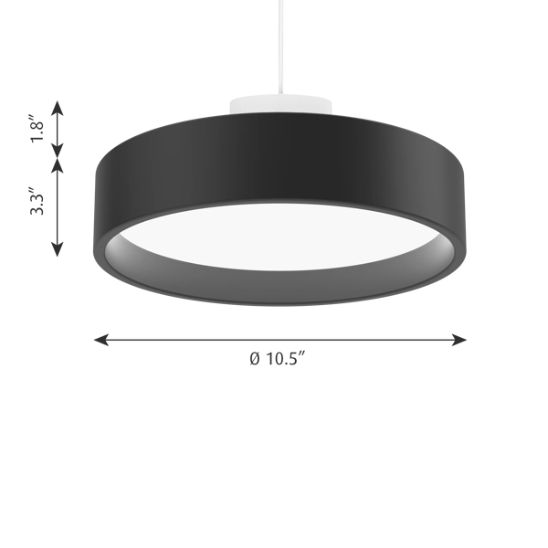 LP Circle Suspended dimensions