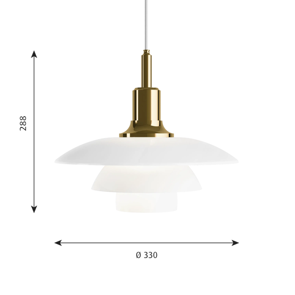 PH 3½-3 Pendant dimensions