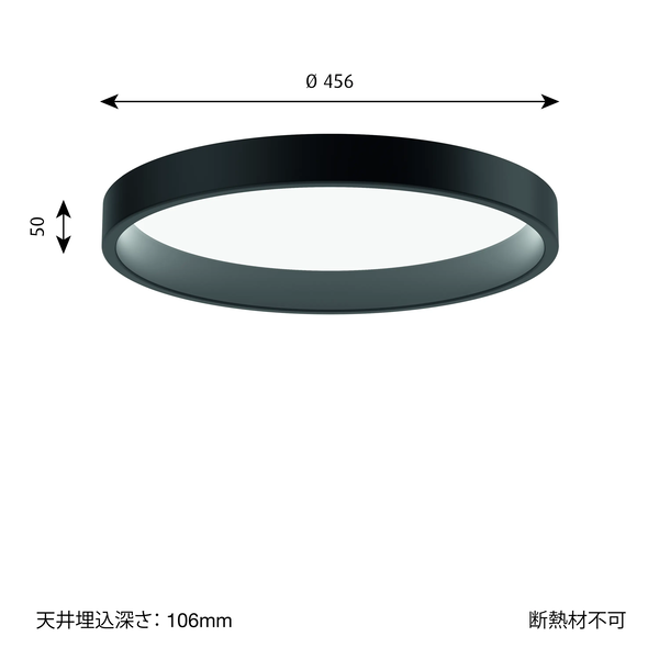 LP Circle Semi Recessed dimensions