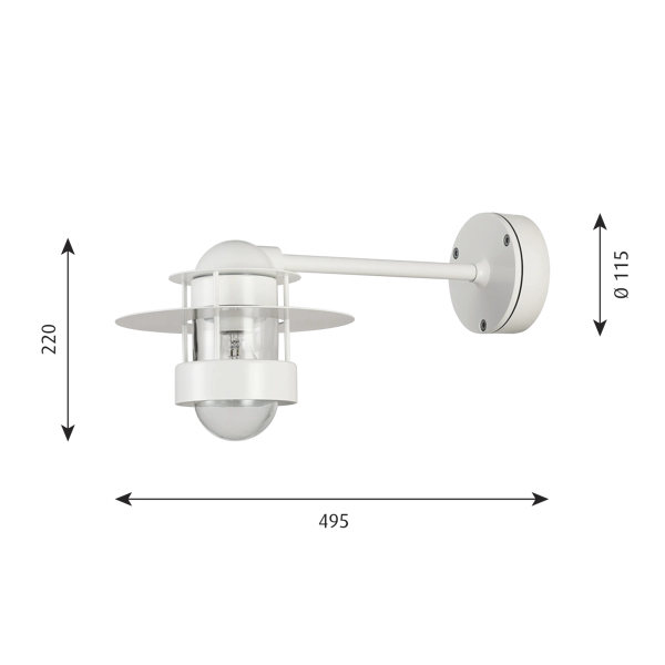Albertslund Outdoor Wall Lamp dimensions