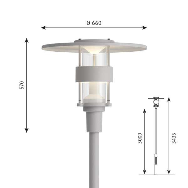 Albertslund Mini Post dimensions