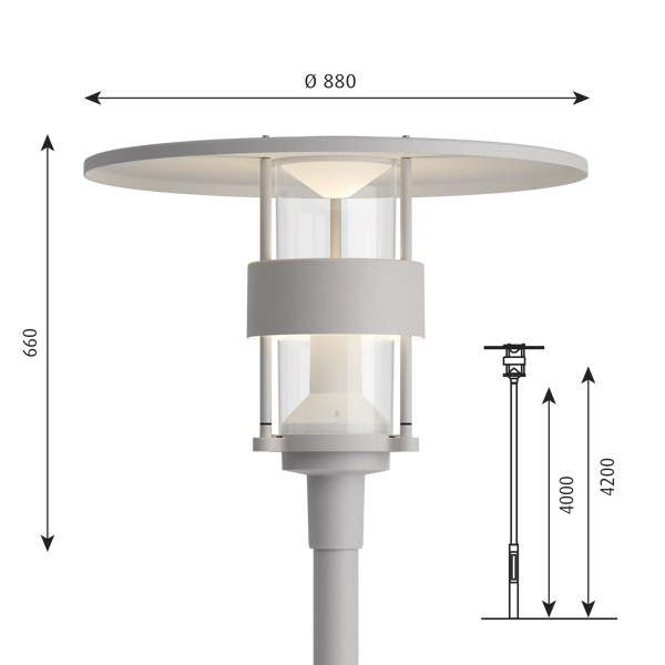 Albertslund Maxi Post dimensions