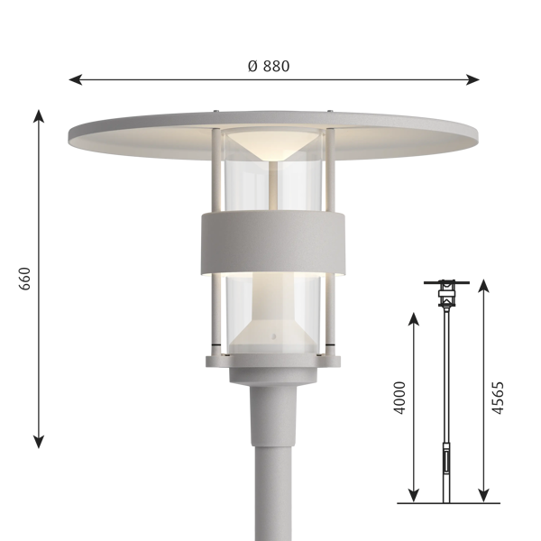 Albertslund Maxi Post dimensions