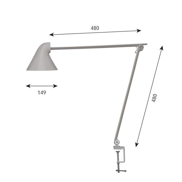 NJP Table Lamp dimensions