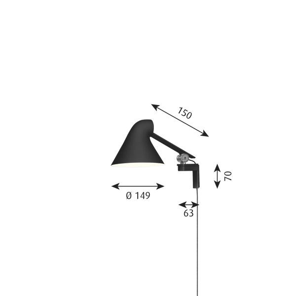 NJP Wall Lamp dimensions