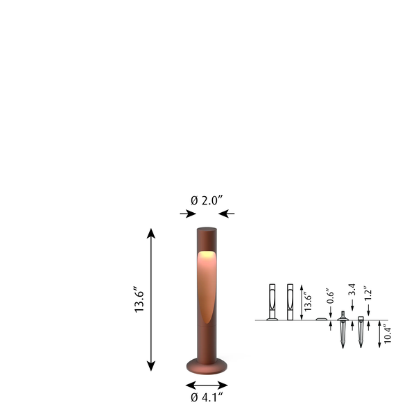 Flindt Garden Bollard dimensions