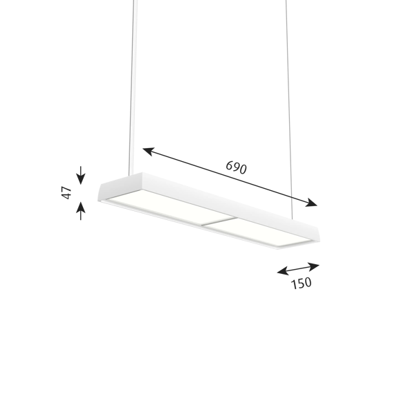 LP Slim Box Suspended dimensions