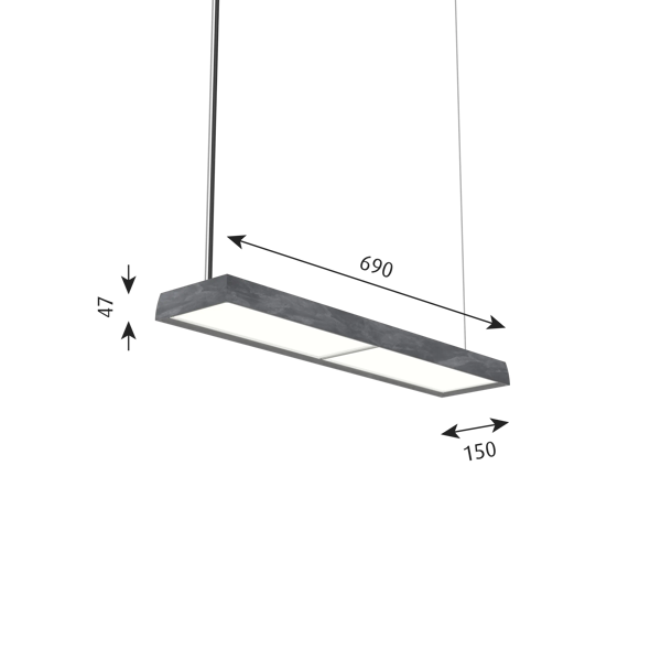 LP Slim Box Suspended dimensions