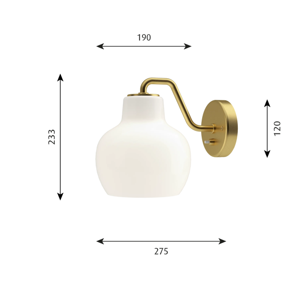 VL Ring Crown 1 Wall Lamp dimensions