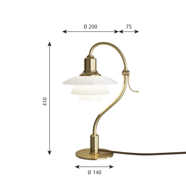 louis poulsen PH2/2 lamp vintage オリジナル PH 2/2 Question Mark Table Lamp | Poul Henningsen | Louis Poulsen