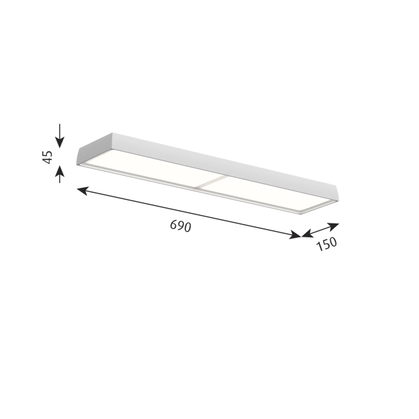 LP Slim Box Semi-Recessed dimensions