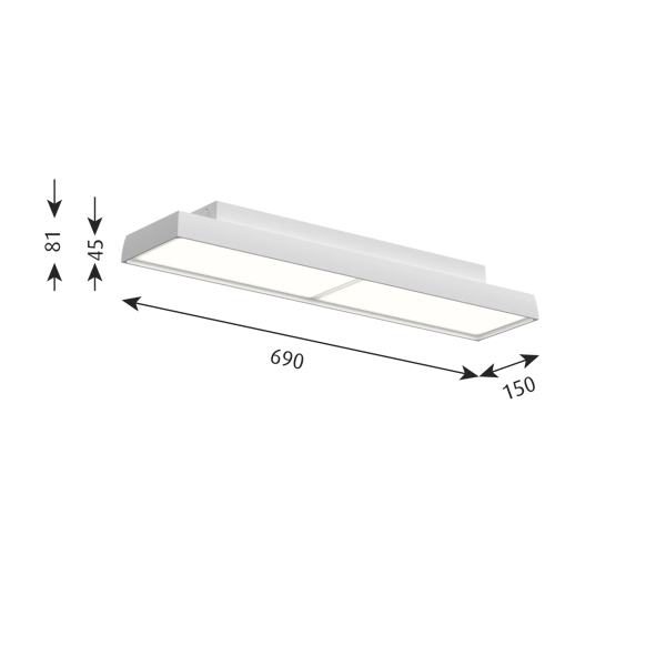 LP Slim Box Surface Mounted dimensions
