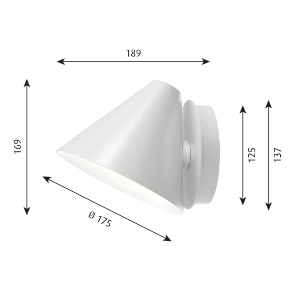 Keglen Wall Lamp dimensions
