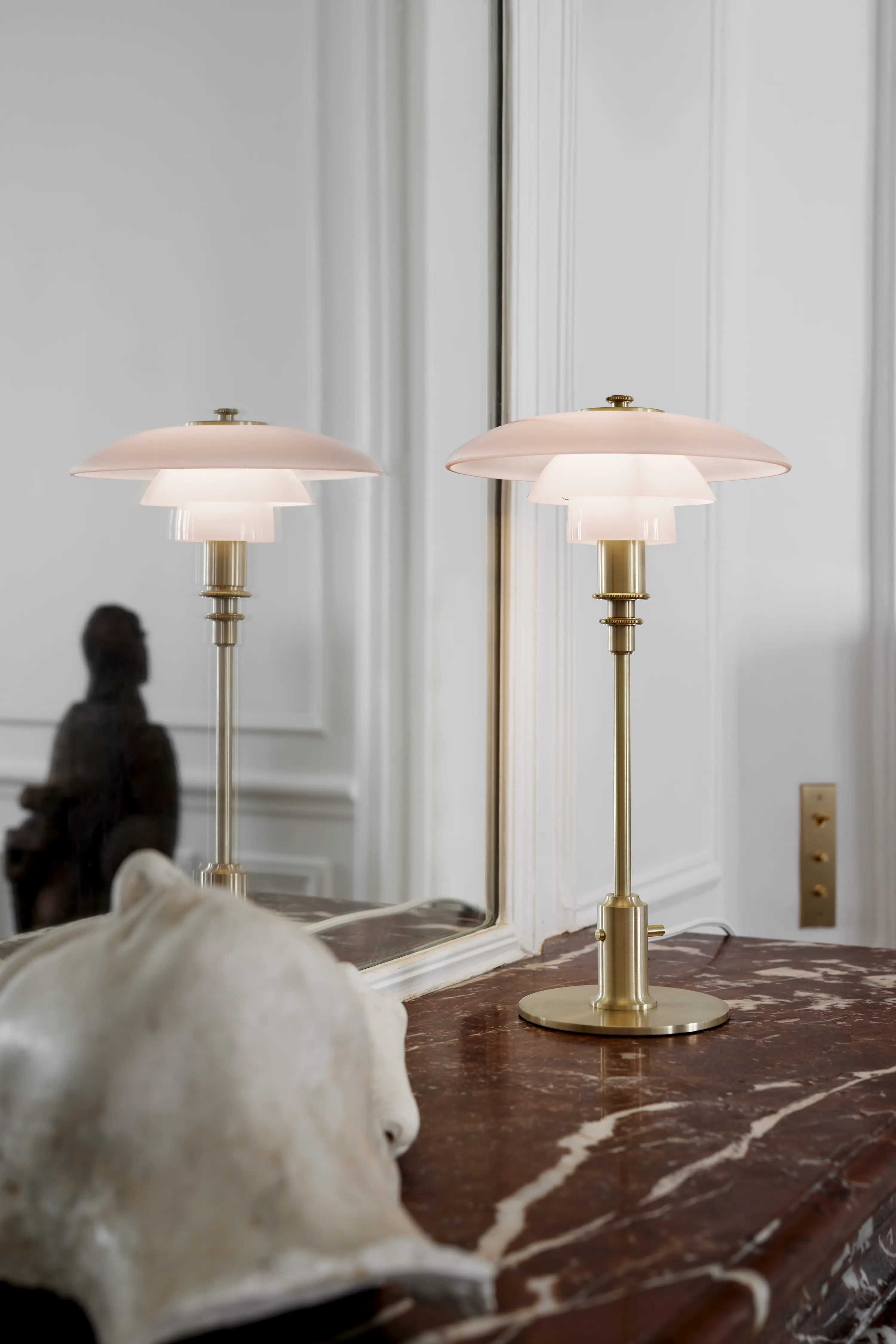PH 2/1 Pale Rose Brass Table Lamp