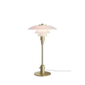 PH 2/1 Pale Rose Messing Tafellamp