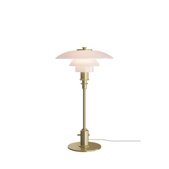 PH 2/1 Pale Rose Messing Tafellamp