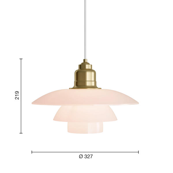 PH 3½-3 Pendant Brass Pale Rose | Pendants | Louis Poulsen