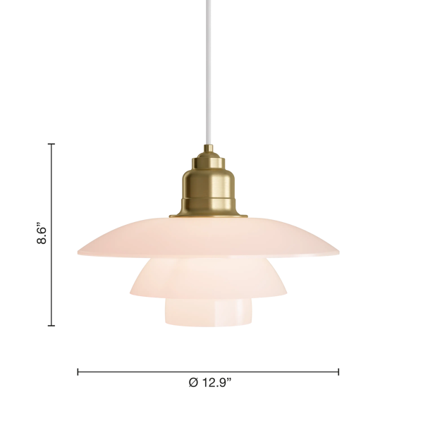 PH 3½-3 Pale Rose Brass Pendant | Louis Poulsen