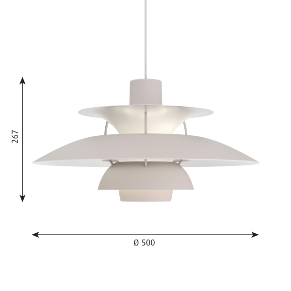 PH 5 Monochrome oyster grey | Poul Henningsen | Louis Poulsen