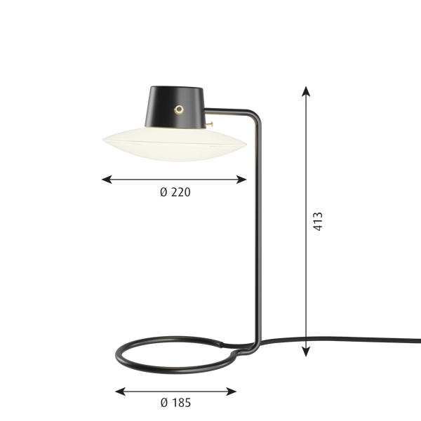 AJ Oxford Table Lamp dimensions
