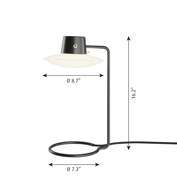 AJ Oxford Table Lamp dimensions