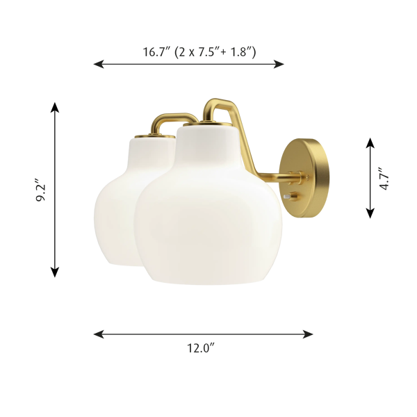 VL Ring Crown 2 Wall Lamp dimensions