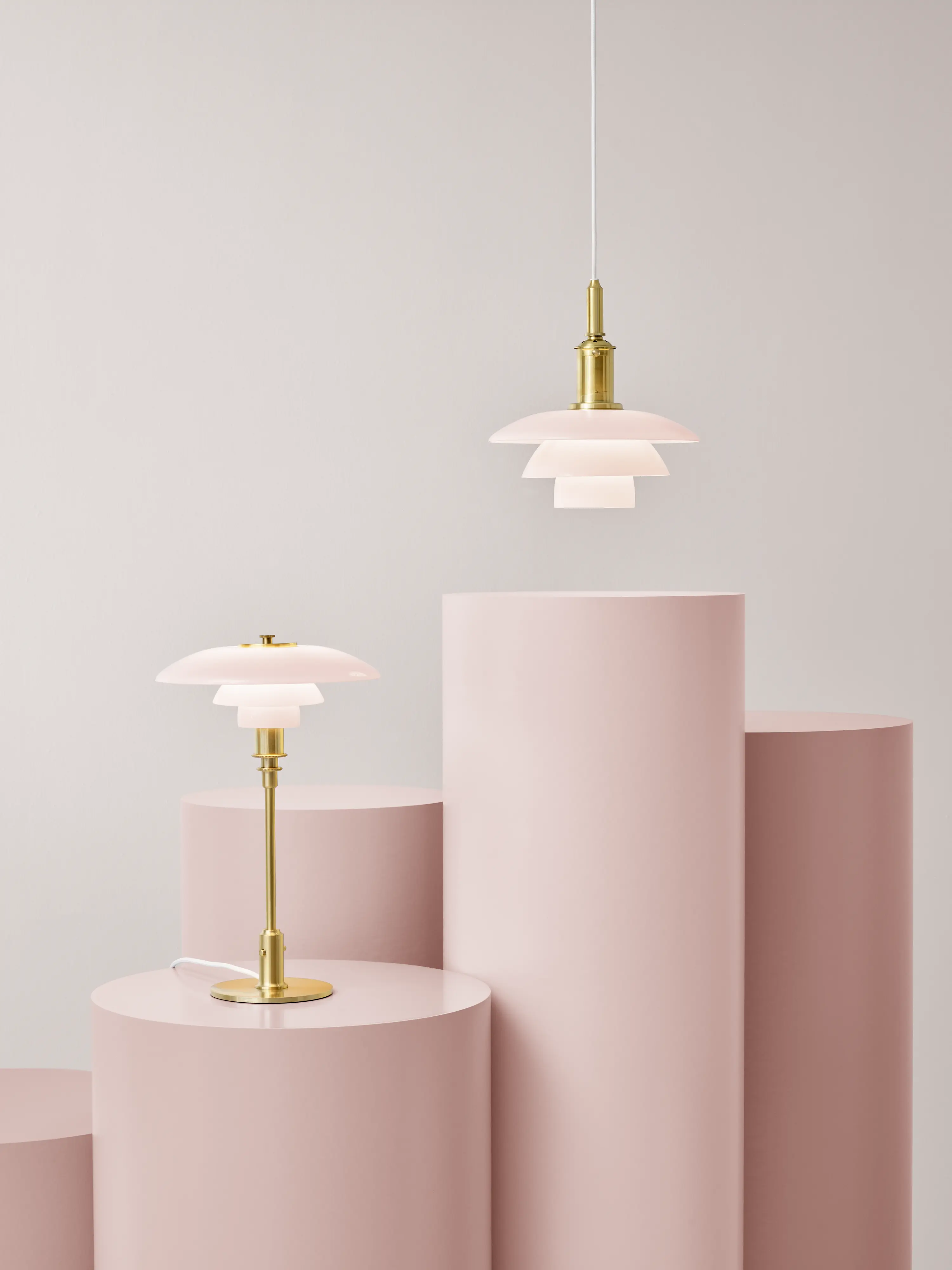 PH 2/1 Pale Rose Brass Table Lamp