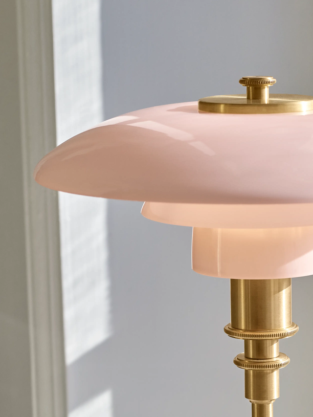 PH 2/1 Pale Rose Messing Tafellamp