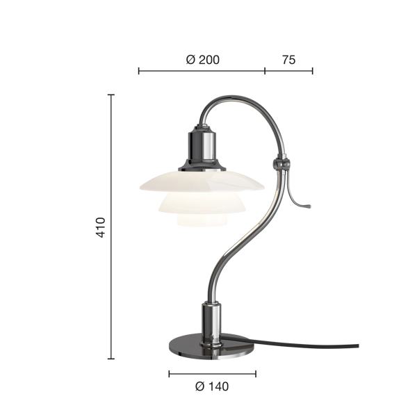 louis poulsen PH2/2 lamp vintage オリジナル PH 2/2 Question Mark Table Lamp | Great Lighting | Louis Poulsen