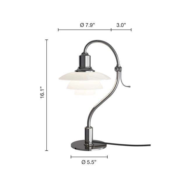 louis poulsen PH2/2 lamp vintage オリジナル PH 2/2 Question Mark Table Lamp | Louis Poulsen