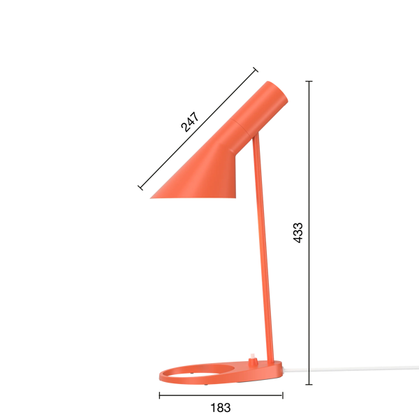 AJ Mini Tischleuchte dimensions