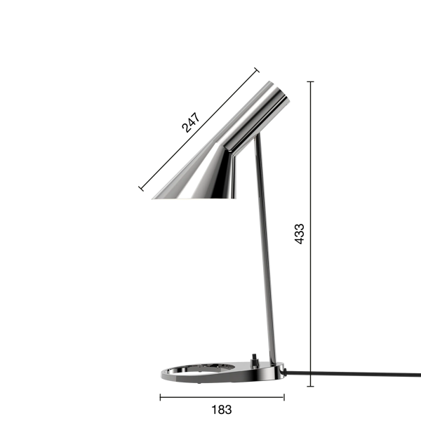 AJ Mini Table Lamp dimensions