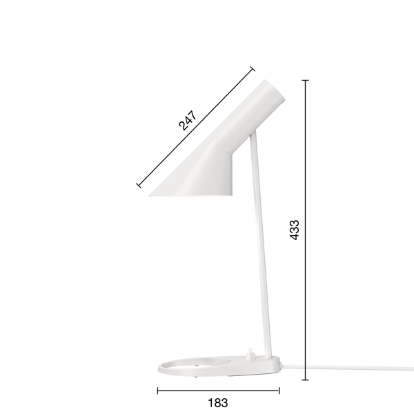 AJ Mini Table Lamp dimensions
