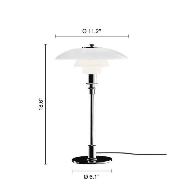 PH 3/2 Table Lamp dimensions