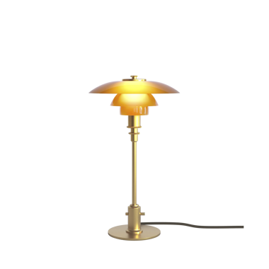 PH 2/1 Amber Coloured Glass Table Lamp